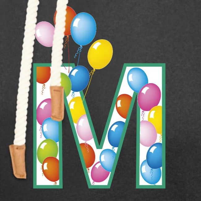 lettera m palloncini felpa con colletto alto unisex