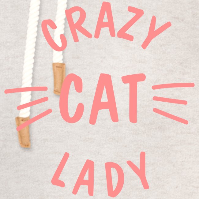 Vorschau: Crazy Cat Lady meow - Unisex Schalkragen Hoodie