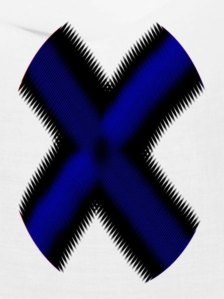 Neon X-Kreuz Blau