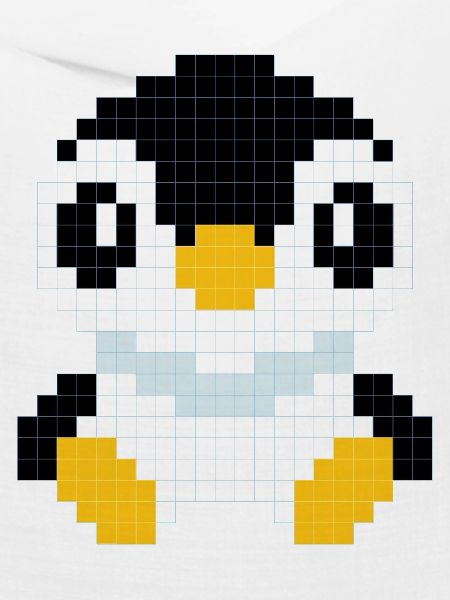 Ein pixeliger Pinguin
