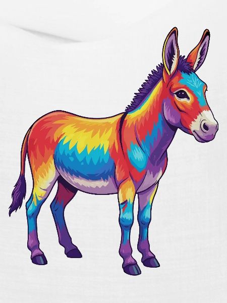 Bunte Eselregenbogen-Pop-Art-Aquarell