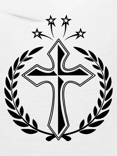 Kreuz im Lorbeerkranz