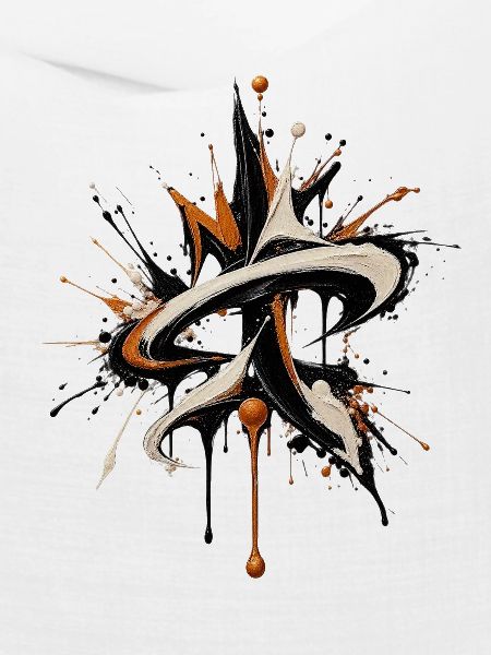 Abstraktes Symbol im Splash