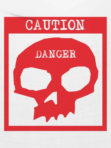 Caution Danger Totenkopf Warnschild