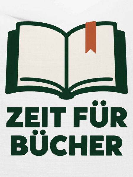 Zeit für Bücher - Buchmotiv mit Text