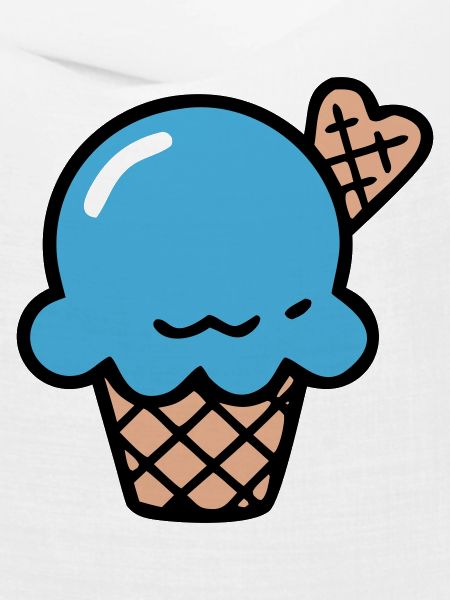 Blaue Eiscreme Waffel Icon