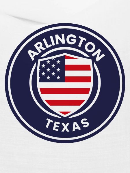 Arlington-Texas-Emblem mit Flagge