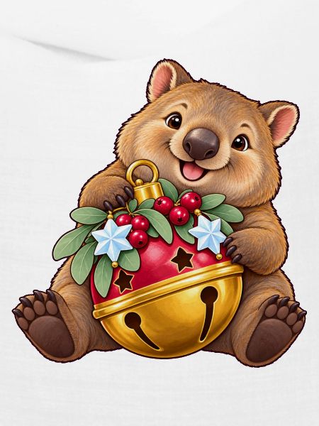 Wombat mit fröhlicher Beerenglocke