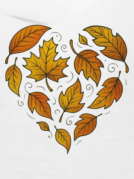 Herbstliches Herzblattmuster
