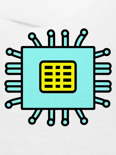 Digital Computer Chip Icon