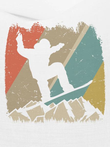 Alpiner Retro-Snowboarder