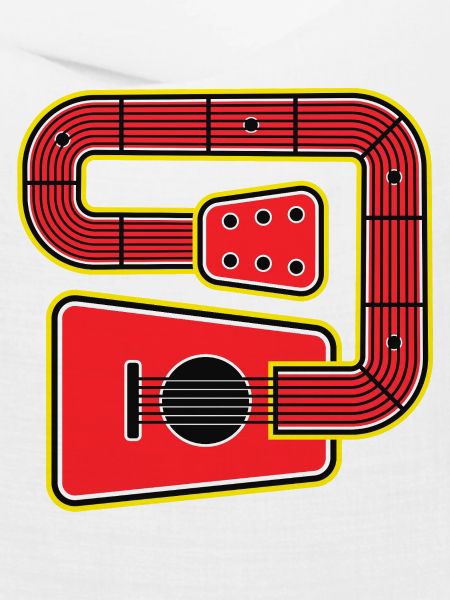 Rote Abstract Shape Gitarre