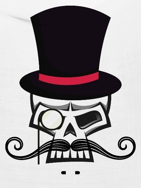 Skullheadwith beard and hat