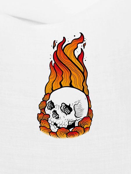 Schädelschädel in Flammen