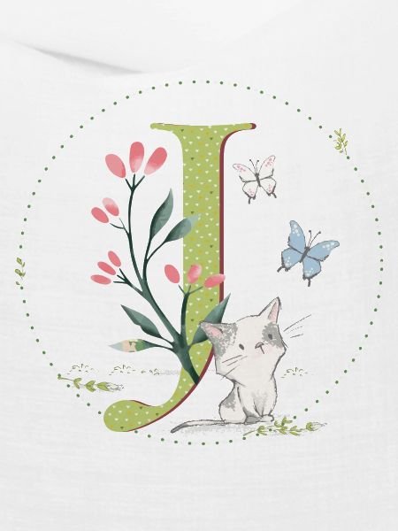 Anfangsbuchstabe J mit Katze
