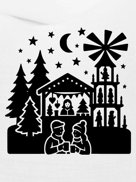 weihnachtsmarkt silhouette