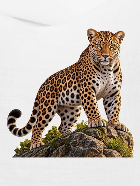 Leopard Realistisch auf Felsen