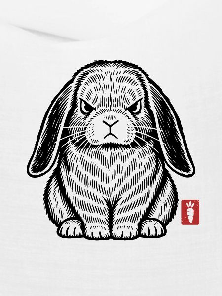 Wütender, grummeliger Hase