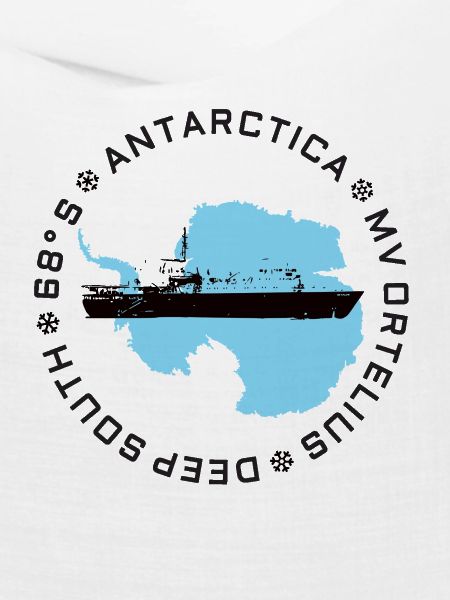 Antarktis-Silhouette mit Explorer-Schiff