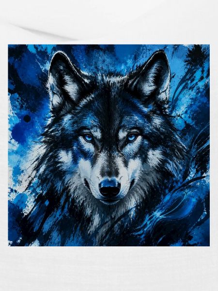 Azure Wolf Porträt-Splash