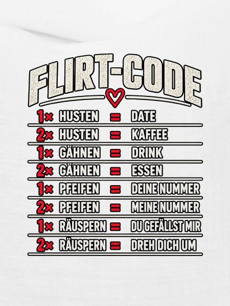 Flirt-Code – Lustiges Dating Design