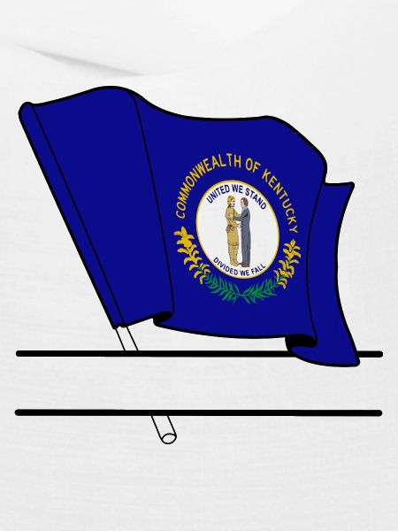 Kentucky Flagge Text Banner