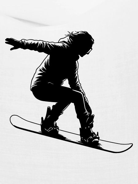 Snowboarderin mit eleganter Pose