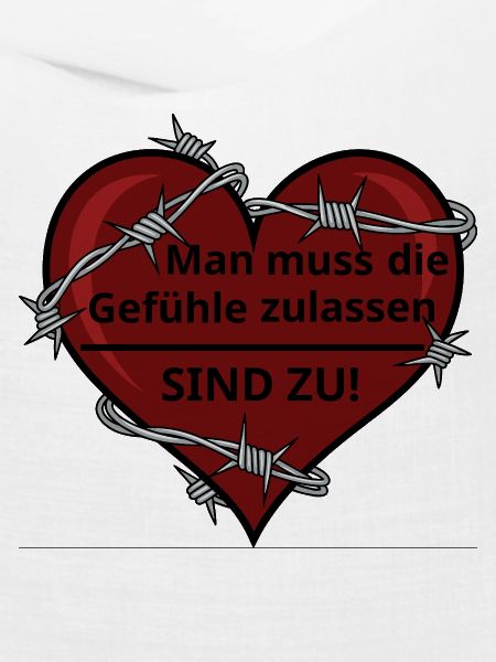 Sarkastisches Herz mit Stacheldraht