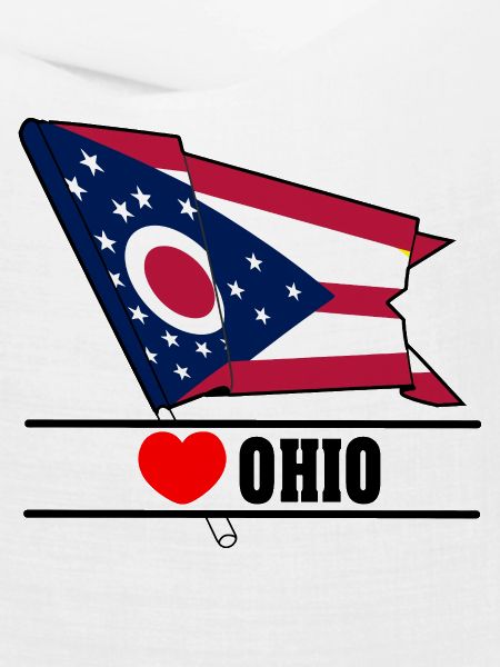 Flagge Ohio Herz OHIO