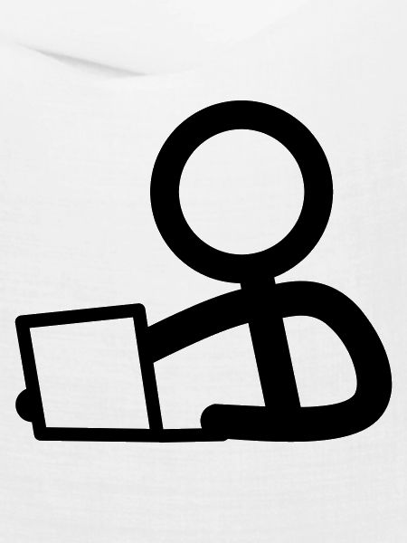 Stickman am Notebook
