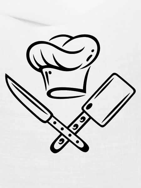 Kochen, Kochmütze mit Messer