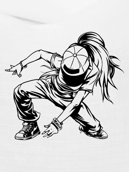 Breakdancerin Skizze