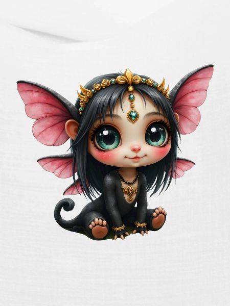Chibi-Schmetterlingsfee mit Juwelen