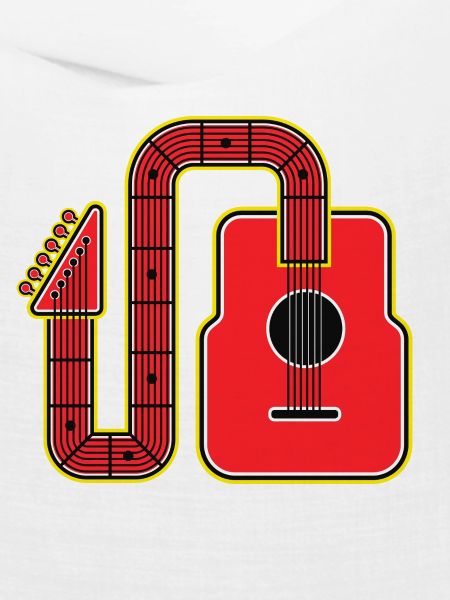 Rote Abstract Shape Gitarre