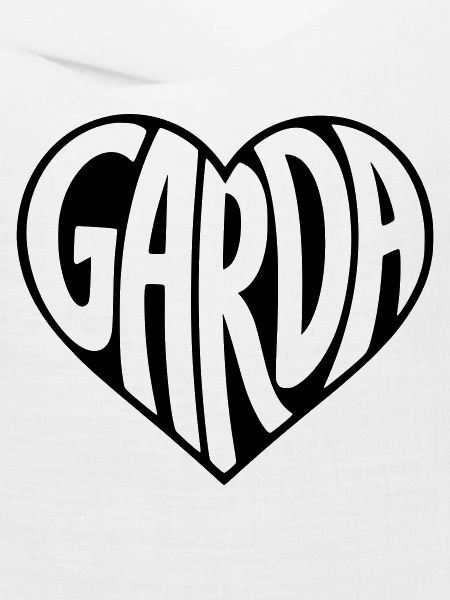Garda, Gardasee Herz Typografie