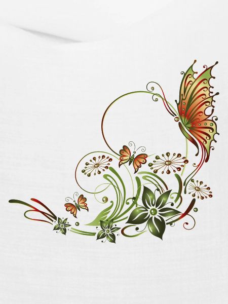 Schmetterlinge mit floralen Elementen
