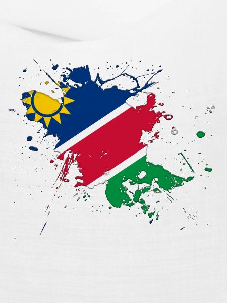 Namibia Flagge als Farbklecks