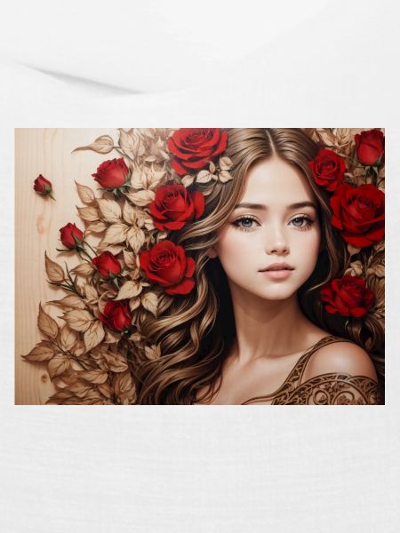 Mädchen mit roter Rose