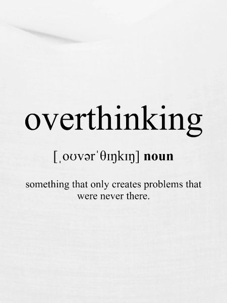 Overthinking (Überdenken) Definition Dictionary