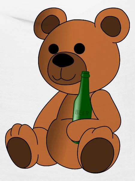 Teddy Bär mit Bierflasche