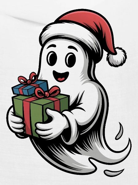 Weihnachtsgeist mit Geschenk