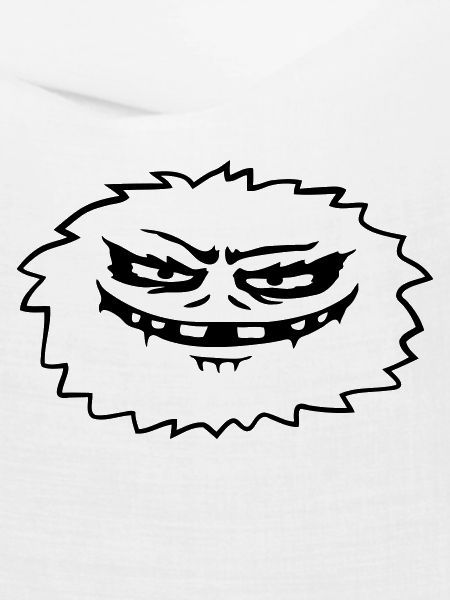 Comic haariges böses Monster