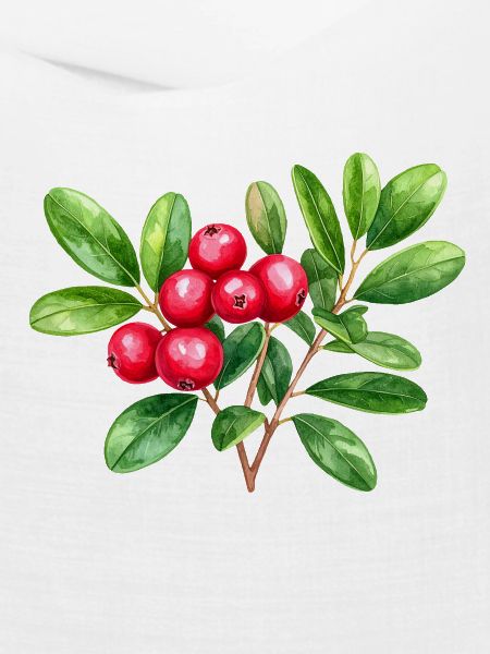 Preiselbeere – botanisches Aquarell