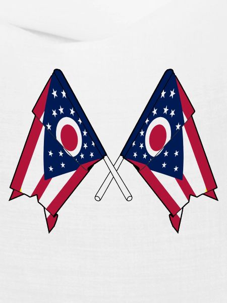 Zwei Flaggen durchquerten Ohio