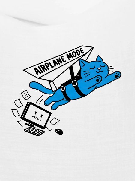 Burnout-Computer-Katzen-Flugzeugmodus