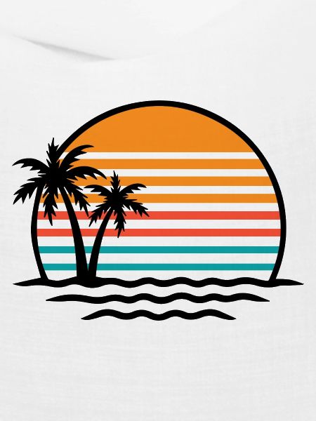 Sunset Retro Palmen
