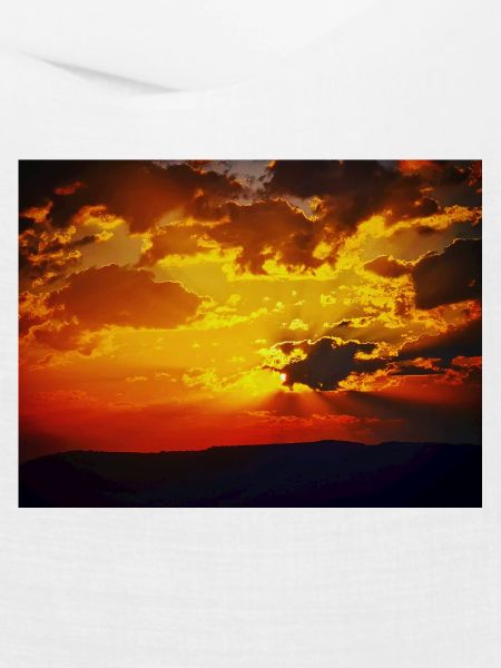 Sonnenuntergangsfeuerstrahlen