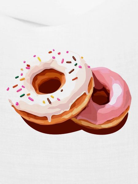 Bunter Donut-Print auf Freizeitkleidung