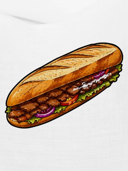 Baguette-Sandwich Illustration