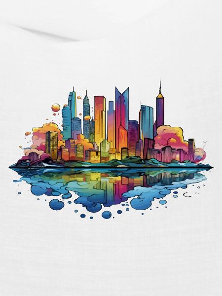 Bunte Skyline Reflektion